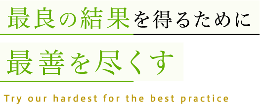 最良の結果を得るために最善を尽くす